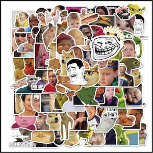 20/50/100 Pcs Funny Meme Stickers Random Stickers for Laptops ...