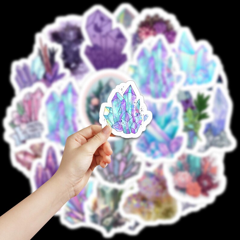 Pack of 40pcs Crystal Stickers, Colorful Gem Graffiti, Valuable Dark ...