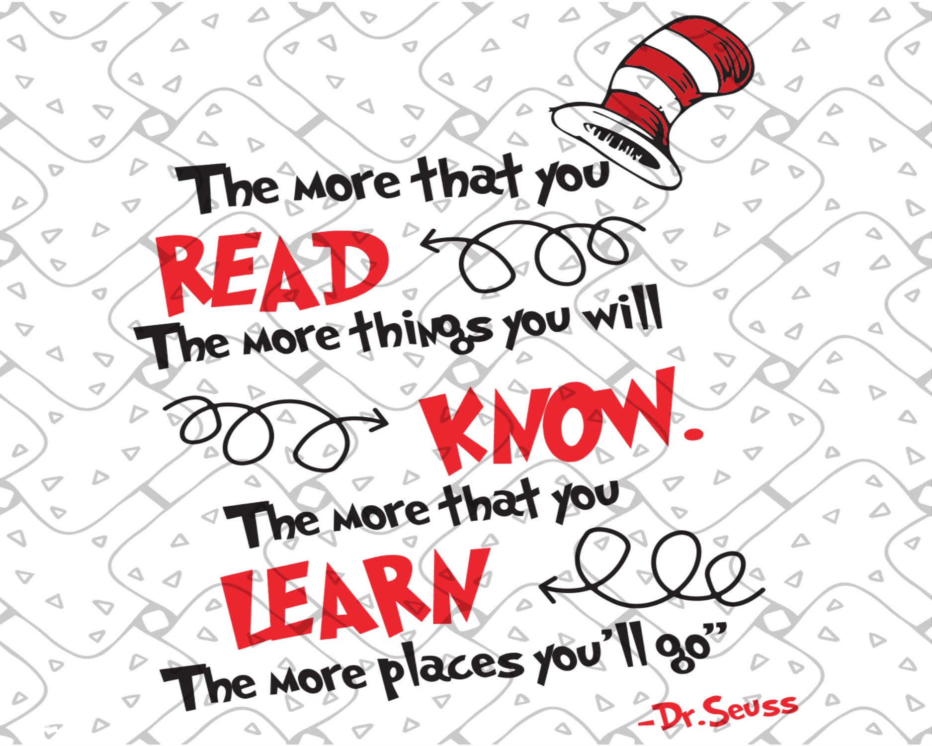 The More That You Read Svg Dr Seuss Svg Dr Seuss Vector Dr | Etsy