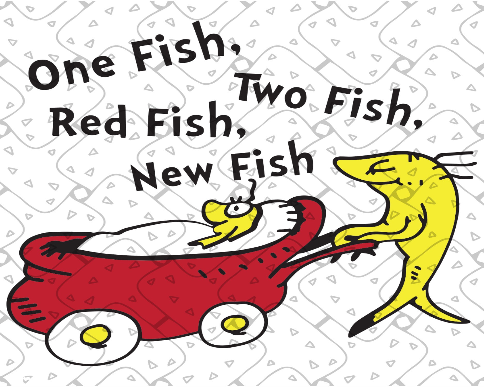 One Fish Two Fish Red Fish New Fish Svg Dr Seuss Svg Dr Etsy