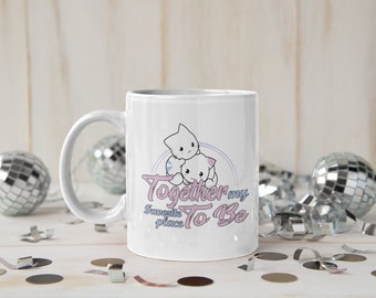 Insieme My Favorite Place To Be Tazza per gatti, regali per gatti, tazza per gatti, tazza per gatti, tazza da caffè per gatti, tazza da caffè per gatti, regalo per gli amanti dei gatti, tazza per gatti carina,