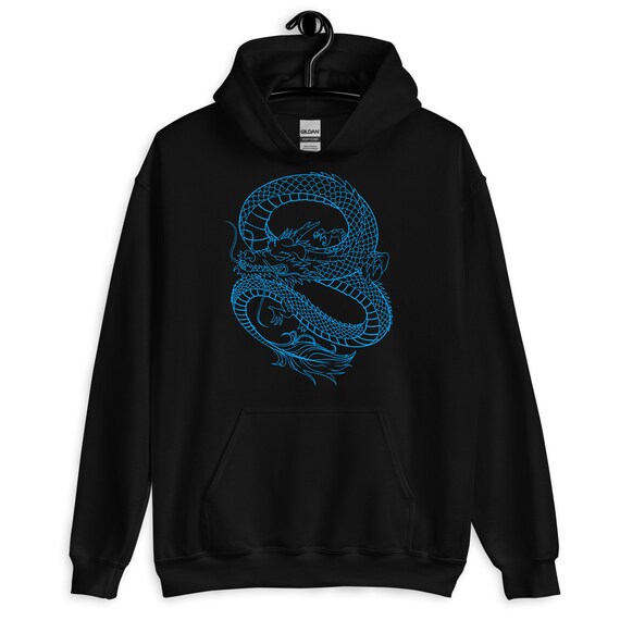 Blue dragon hoodie sales