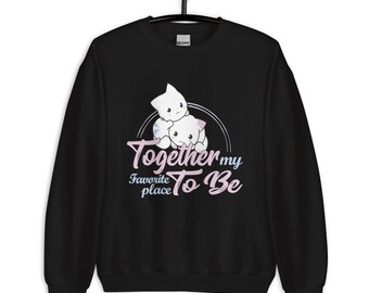 Insieme Il mio posto preferito per essere Felpa per gatti, Felpa per gatti, Abbigliamento per gatti, Regali per gatti, Idee regalo, Felpa carina, Mamma gatto, Amanti dei gatti,