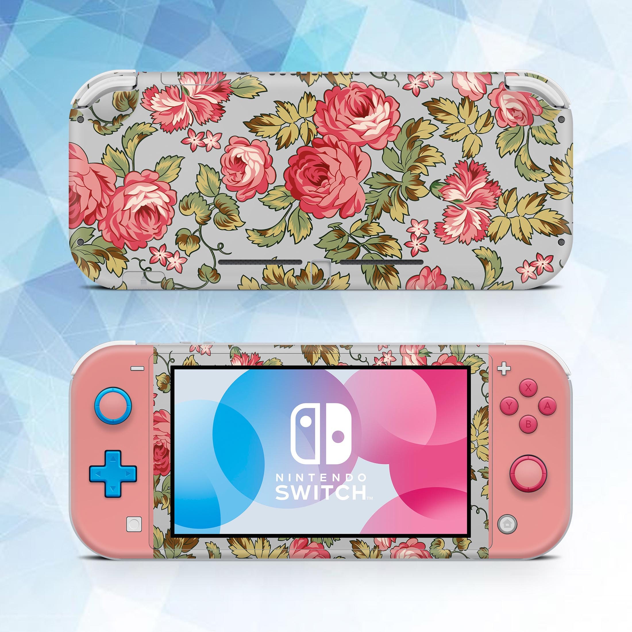 Roses Nintendo Switch Floral Flowers Switch Lite Skin Console Etsy