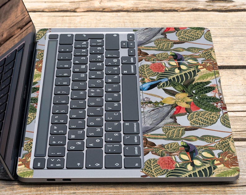 Floral MacBook Pro 16 Decal Bird Parrot MacBook 13 Skin A2338 MacBook 16 Skin MacBook Pro 13 2020 MacBook Air 13 M1 Macbook Retina 13 skin