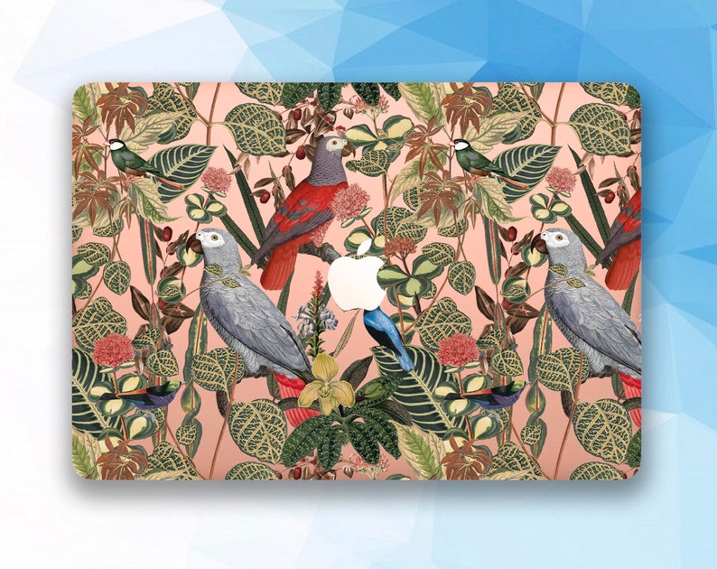 Floral MacBook Pro 16 Decal Bird Parrot MacBook 13 Skin A2338 MacBook 16 Skin MacBook Pro 13 2020 MacBook Air 13 M1 Macbook Retina 13 skin