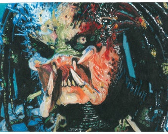 Predator Yautja Color Pencil Print 8x10