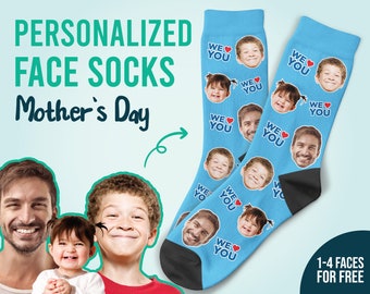 Mother's day socks, mother's day gift,  custom face sock, best gift for mom & dad, best gift for grandma, family gift, gift for nana