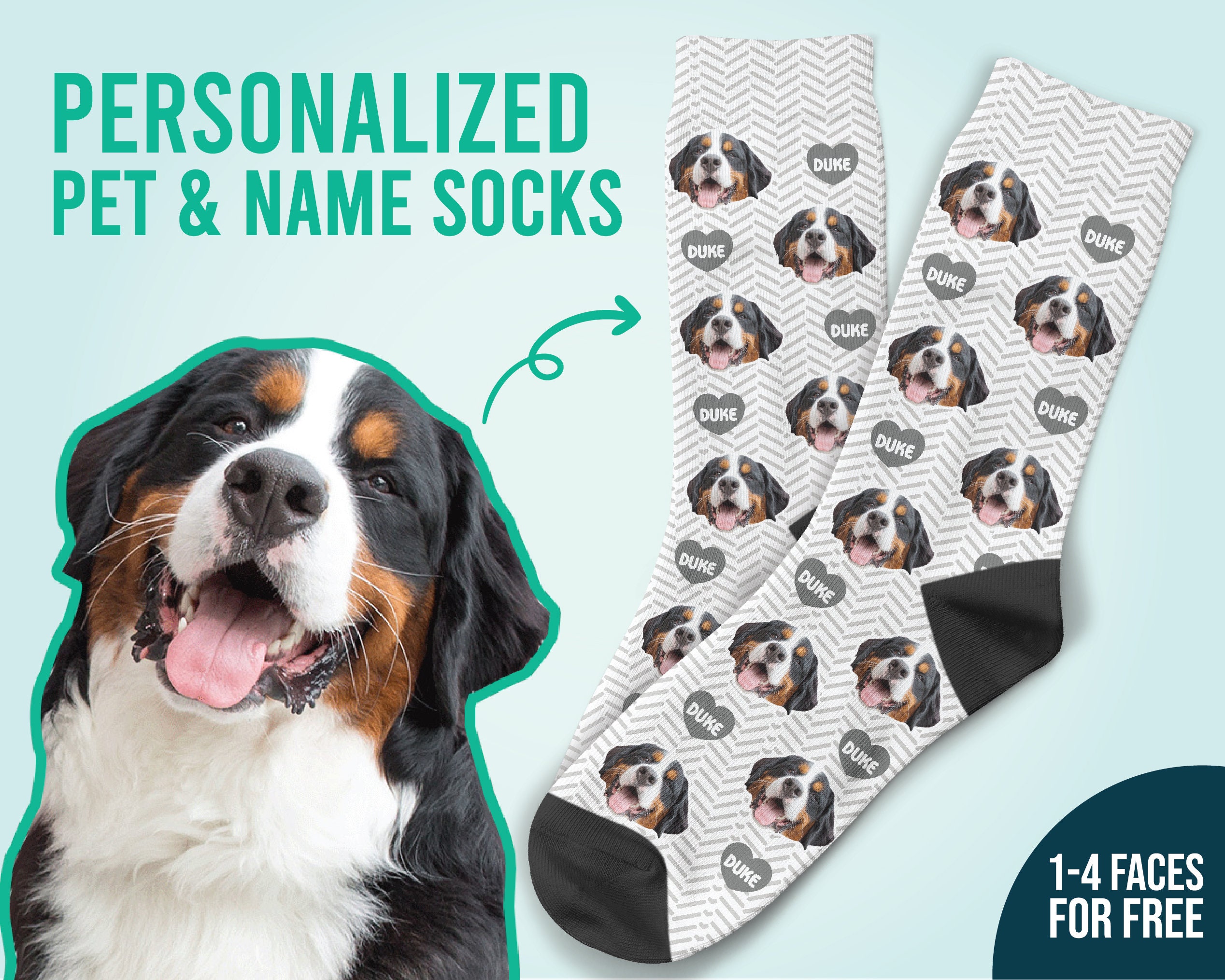 Custom Dog & Pet Socks  Create Personalized Pet Socks with Your