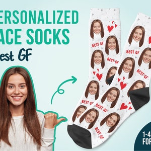 Best Girlfriend Socks, Custom Face Socks, Best BG Socks, Gift For Girlfriend, Personalized Socks , Valentine Socks, Couple gifts