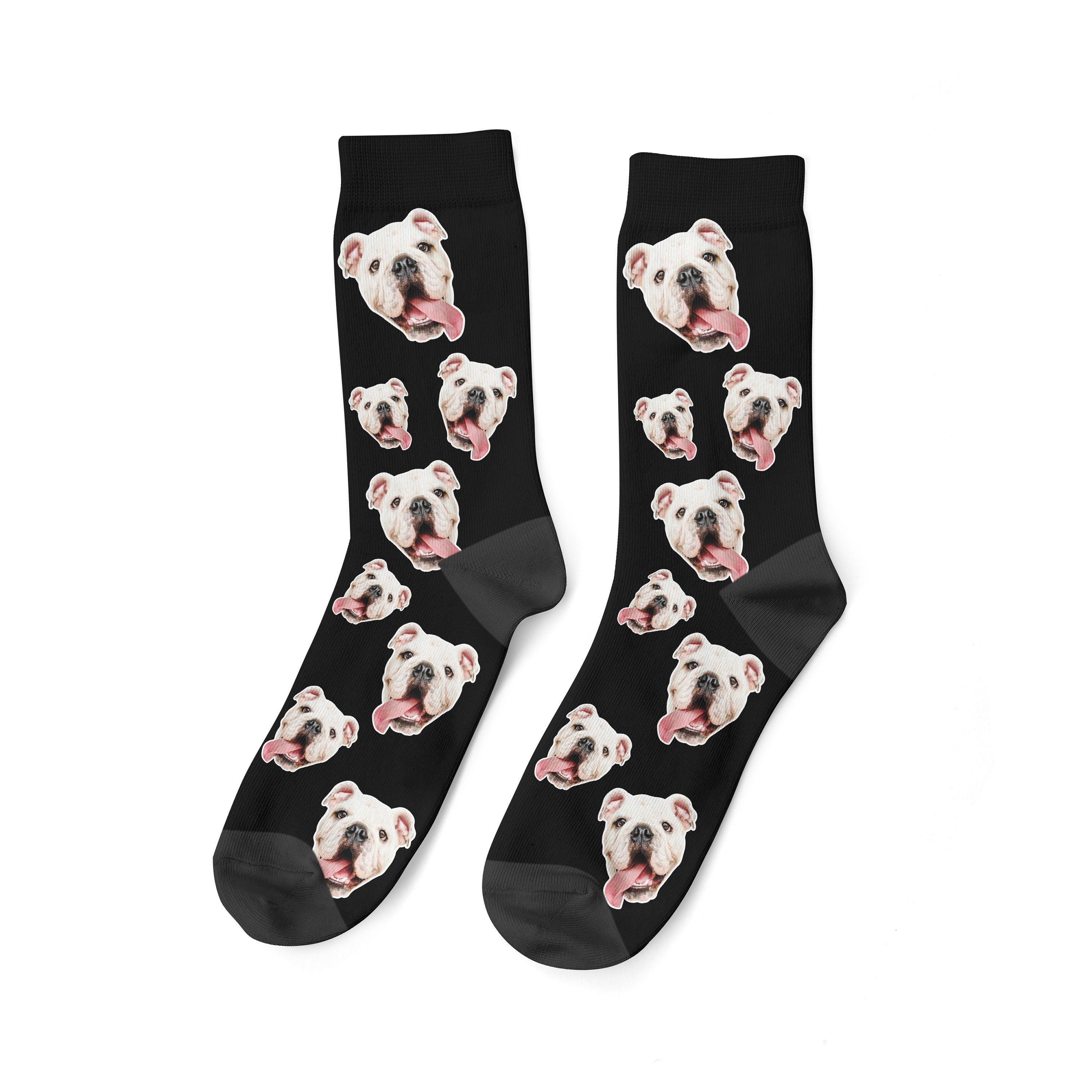 Custom Dog Face on Plain Socks Dog Photo Socks Gift for Dog Etsy UK