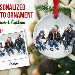 Personalized Photo Ornament, Christmas Decoration, Best Christmas Gift,  Ornaments Christmas Personalized, Gift For Family