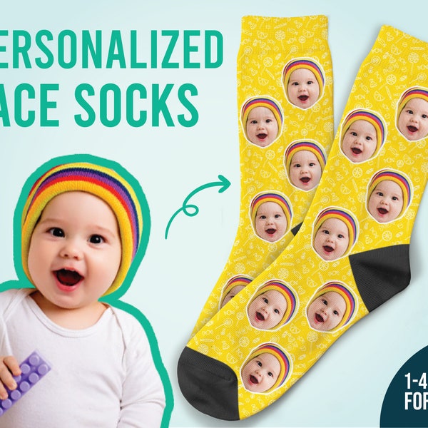Custom Baby Face Socks, Custom Socks, Personalized Socks, Christmas Gift, Thanksgiving Gift, Family Gift, Mothers Day Gift