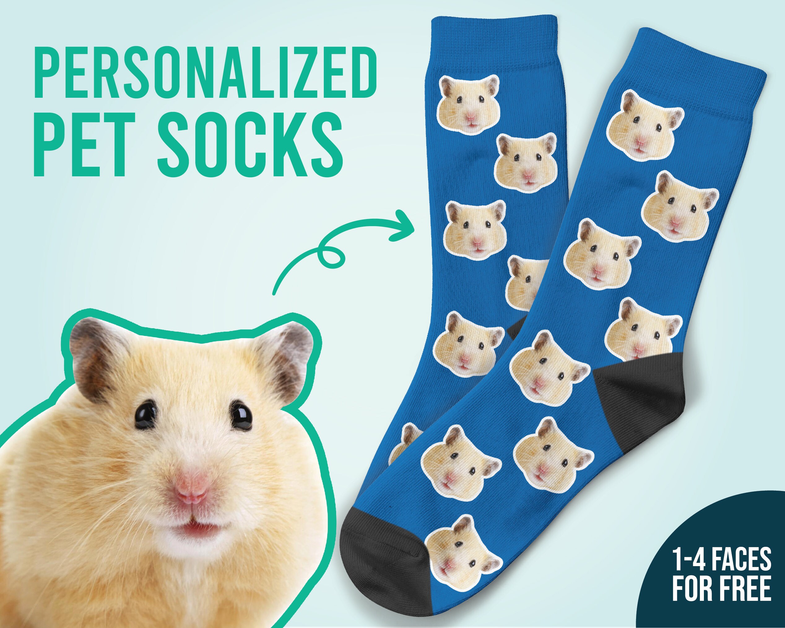 Custom Hamster Face Socks Photo Socks Gift for Hamster Etsy Canada