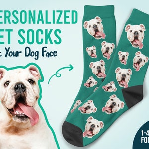 Custom dog socks, dog photo socks , gift for dog lovers, pet lovers socks, Mothers Day Gift, gift for grandmother