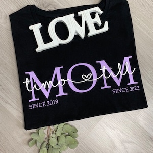 Mama T-Shirt Mom Shirt Kindernamen personalisiertes Muttertagsgeschenk personalisiertes Mom T-Shirt Mama Statementshirt MOM Shirt Bild 3