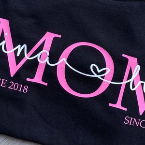 Mama Hoodie Mom Hoodie Kindernamen personalisiertes Muttertagsgeschenk personalisierter Mom Hoodie MOM Hoodie afbeelding 6