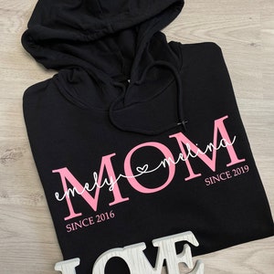 Mama Hoodie Mom Hoodie Kindernamen personalisiertes Muttertagsgeschenk personalisierter Mom Hoodie MOM Hoodie Bild 9