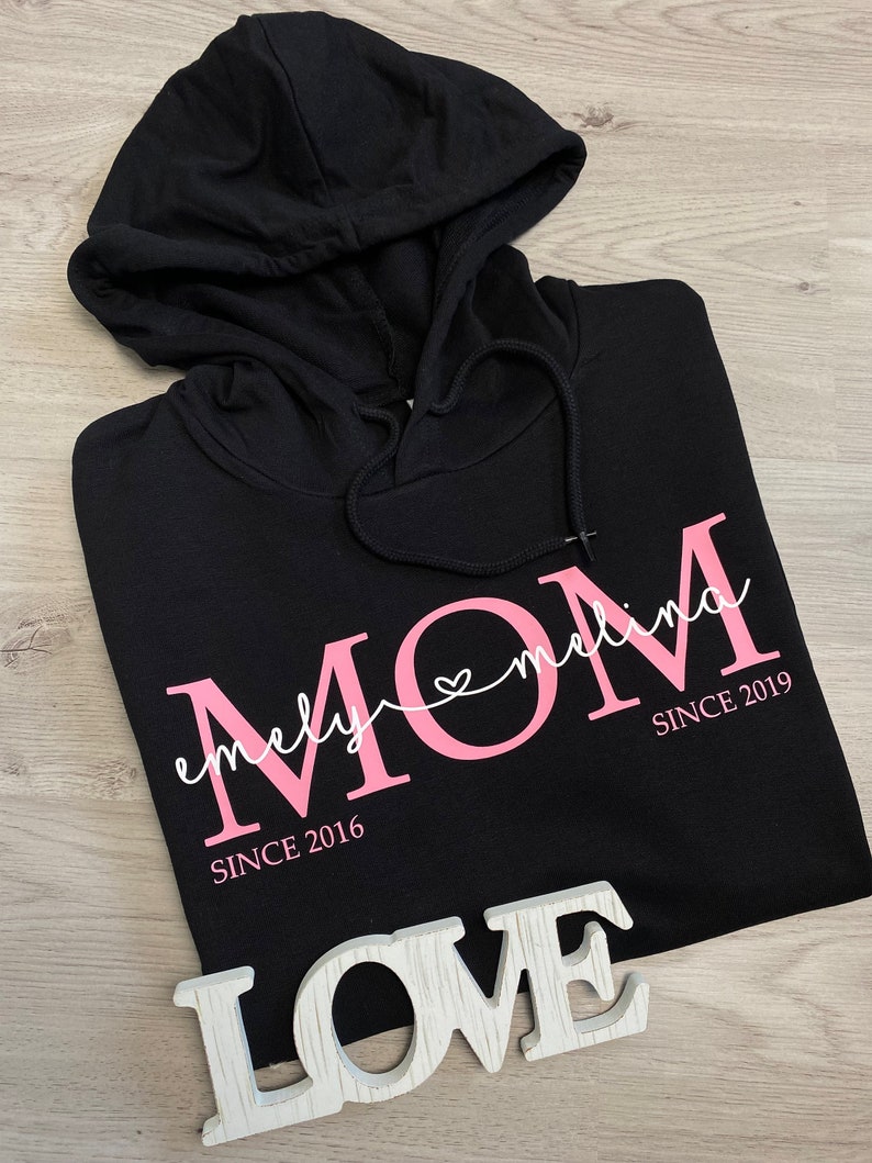 Mom Hoodie Mom Hoodie Kids Names personalized Mother's Day gift personalized mom hoodie MOM Hoodie image 9