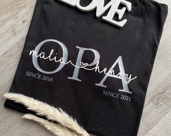 Opa T-Shirt | Opa Shirt Kindernamen | personalisiertes Geschenk | personalisiertes Opa T-Shirt | Opa Statementshirt | OPA Shirt
