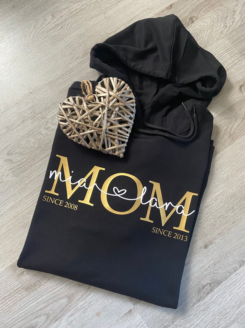 Mama Hoodie Mom Hoodie Kindernamen personalisiertes Muttertagsgeschenk personalisierter Mom Hoodie MOM Hoodie afbeelding 4