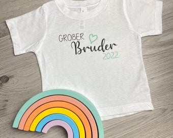 Großer Bruder| Große Schwester| personalisiertes Kinder T-Shirt | Geburt | verkünden | personalisiertes | Baby | Kind