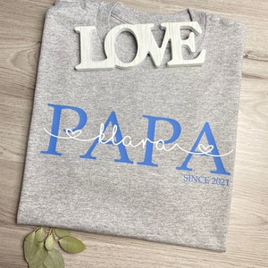 Papa T-Shirt Dad Shirt Kindernamen personalisiertes Vatertagsgeschenk personalisiertes Papa T-Shirt Papa Statementshirt DAD Shirt Bild 10