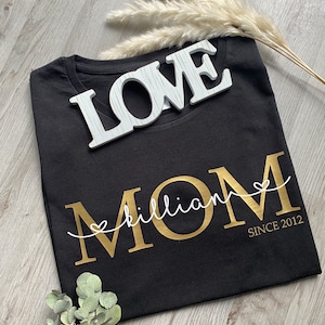 Mama T-Shirt Mom Shirt Kindernamen personalisiertes Muttertagsgeschenk personalisiertes Mom T-Shirt Mama Statementshirt MOM Shirt Bild 8