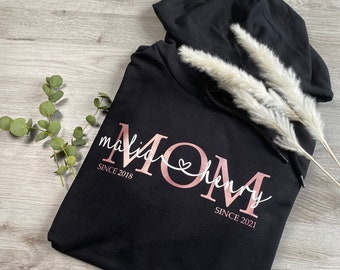 Mama Hoodie | Mom Hoodie Kindernamen | personalisiertes Muttertagsgeschenk | personalisierter Mom Hoodie | MOM Hoodie