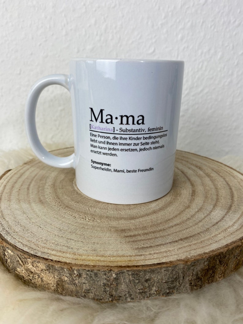 Tasse mit Spruch Tasse personalisiert Tasse mit Namen Tasse mit Wunschname Mama Tasse Geschenk Bild 1