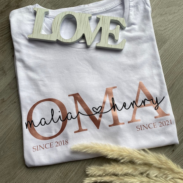 Oma T-Shirt | Oma Shirt Enkelnamen | personalisiertes Geschenk | personalisiertes Oma T-Shirt | Oma Statementshirt | OMA Shirt