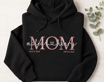 Mama Hoodie | personalisiertes Muttertagsgeschenk | personalisierter Mama Hoodie | minimalistischer Damen Hoodie | Mom life Pullover