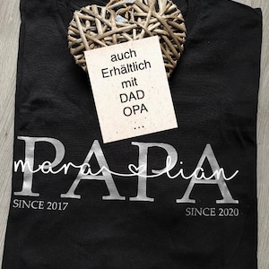 Papa T-Shirt | Dad Shirt Kindernamen | personalisiertes Vatertagsgeschenk | personalisiertes Papa T-Shirt | Papa Statementshirt | DAD Shirt