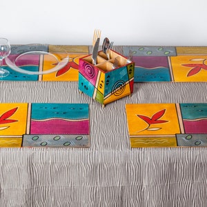 Original Colorful Hand Painted Place Mat