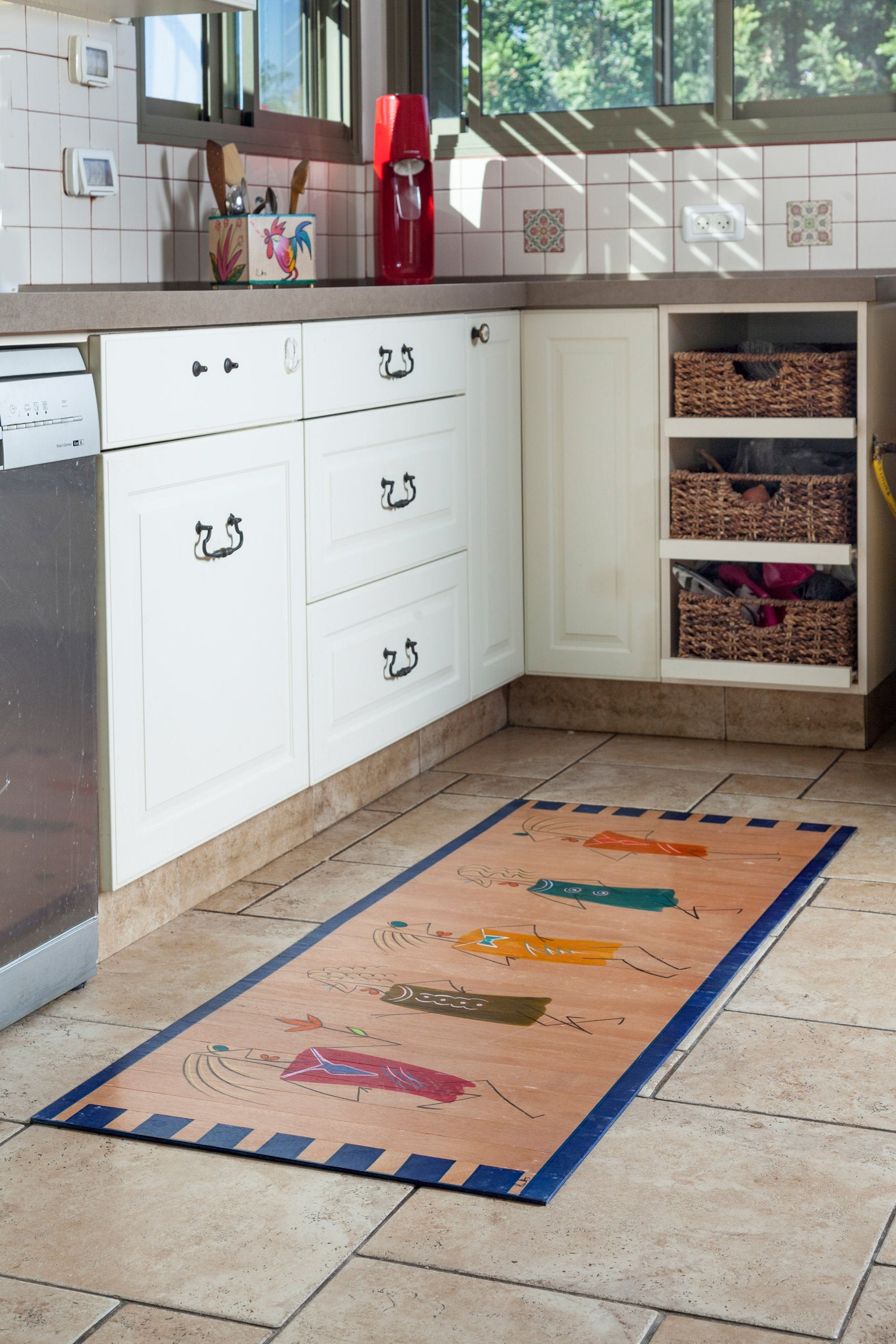 Unique Original Hand Painted Floor Mat From Wood Etsy