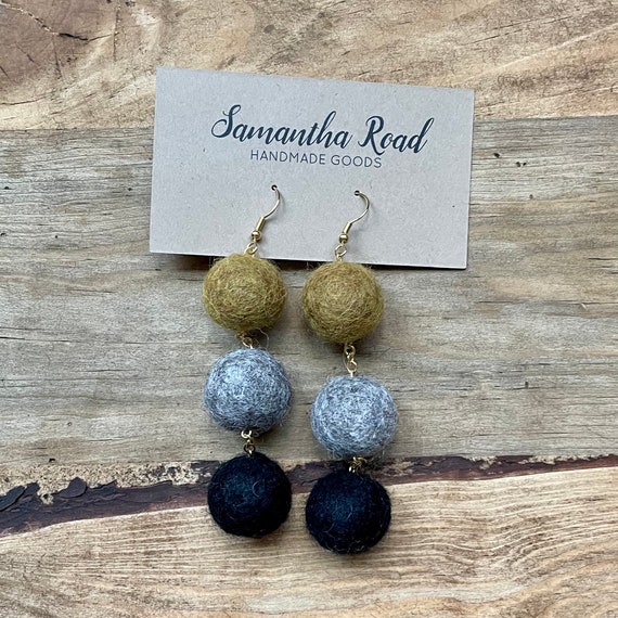 Diy Felt Felt Ball Earrings How To Make Felt Balls From Felt