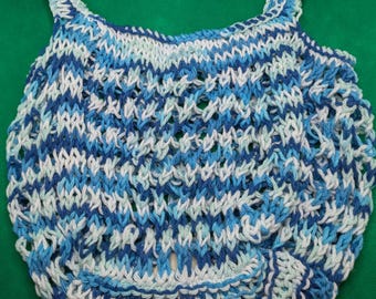 Knit Market Bag - Blue