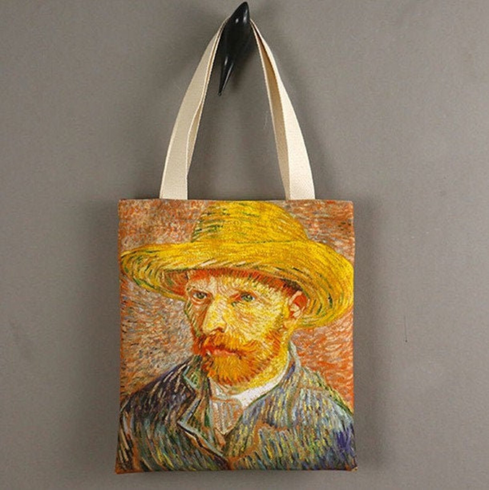 Van Gogh Self Portrait Tote Bag made from canvas Classic Etsy