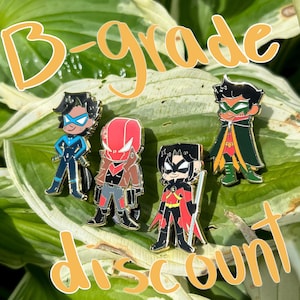 Bat boys enamel pins b and c grades