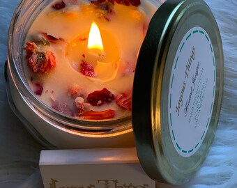 Piece of Sunshine - Frosted Juniper Scented Flower Soy Candle