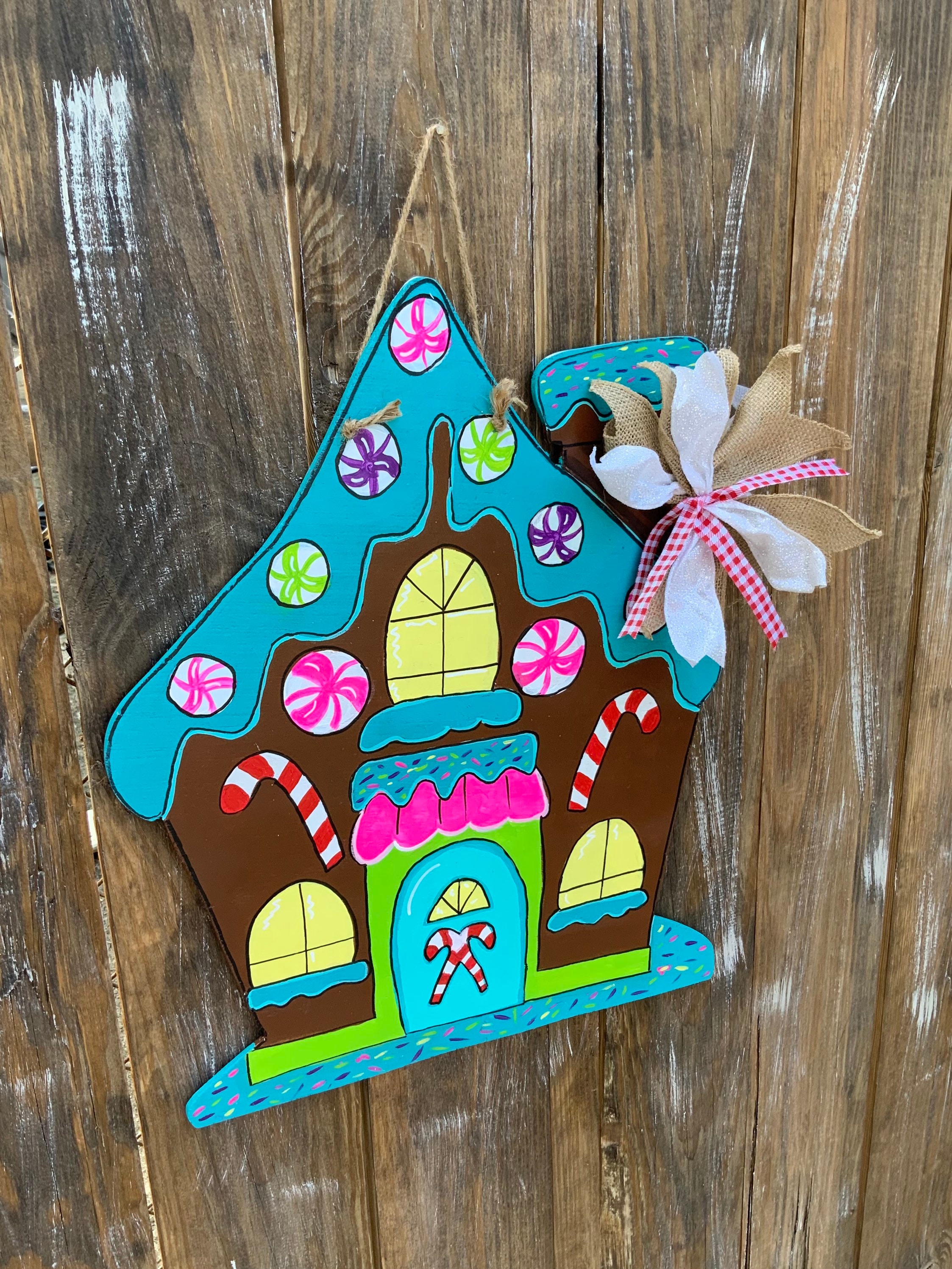 Gingerbread House Door Hanger, Gingerbread House Door Decor, Christmas
