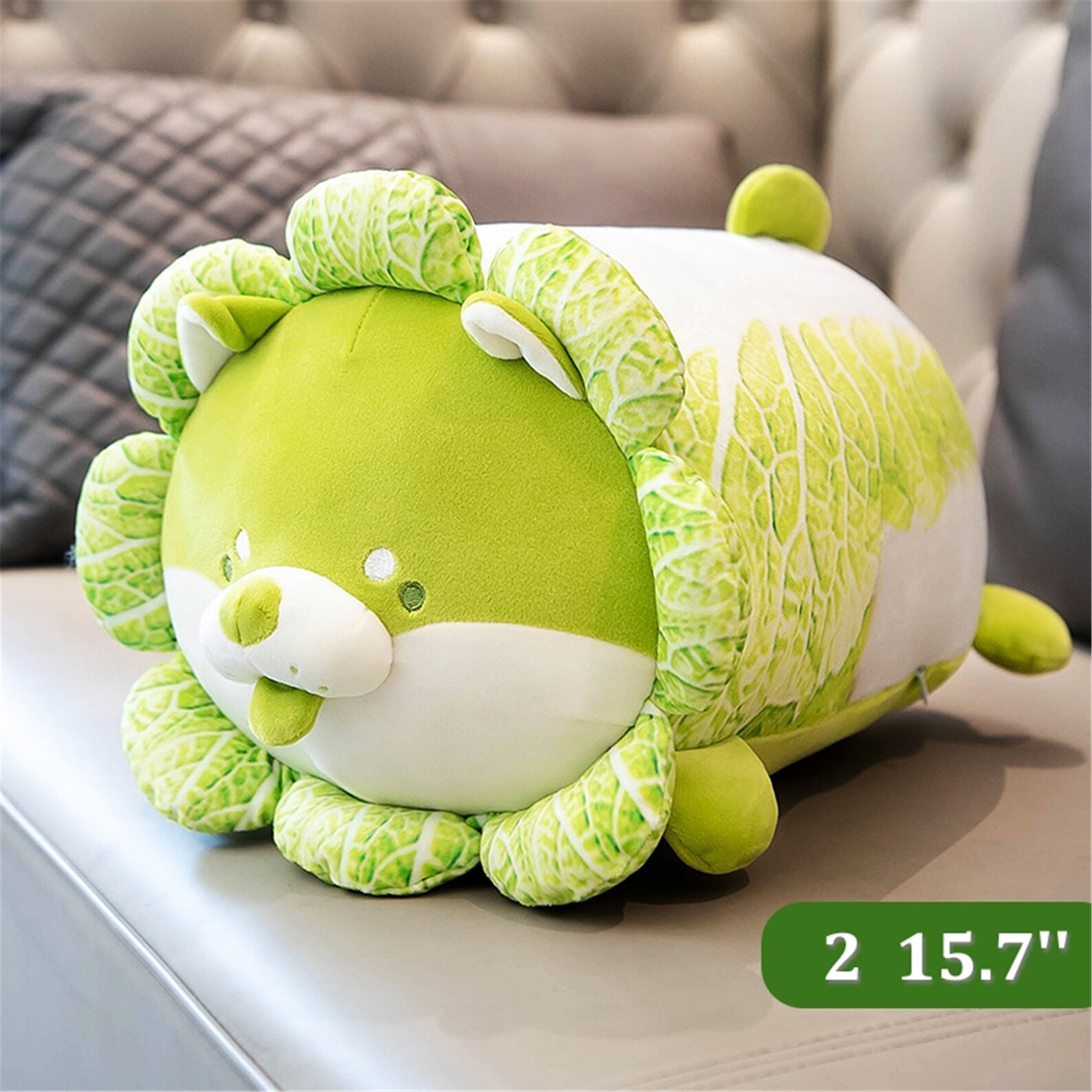 Cabbage dog plush Vegetable plush toy Green dog plush toy Etsy