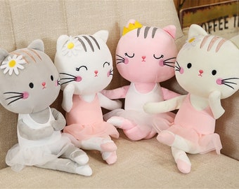 Personalized Cat Doll Kitty Doll Art Doll Fabric Doll Baby Doll Nursery Decor Boho Baby Blue Cat Kitty Cat Pillow