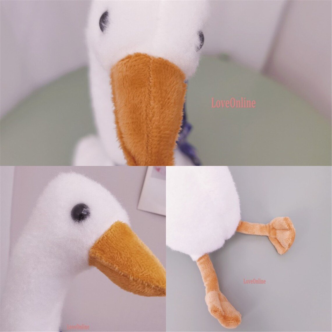Goose Plushie With Bow Goose Plush Toy Goose for Children Etsy