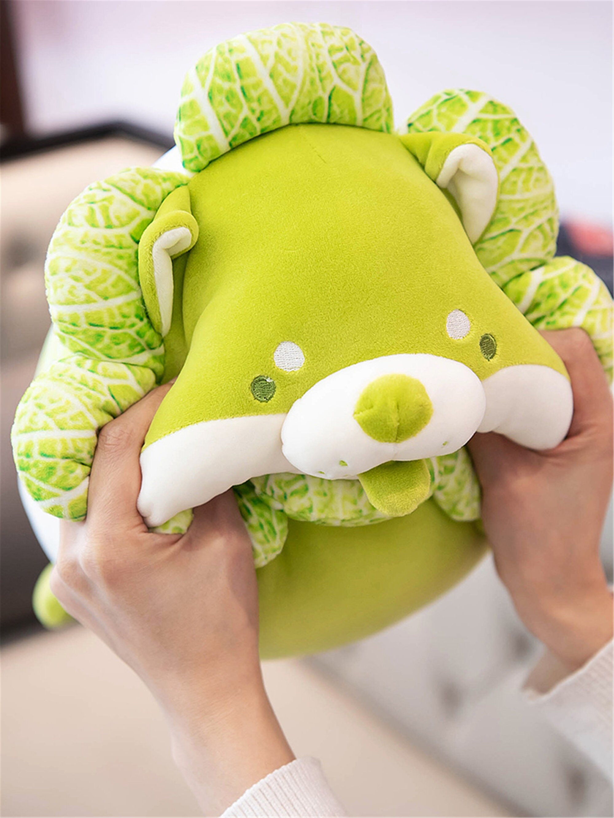 Cabbage dog plush Vegetable plush toy Green dog plush toy Etsy