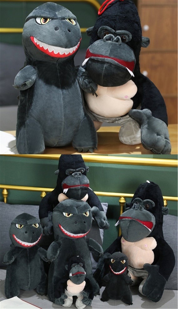 Godzilla Vs Kong Plush Toys Monster Godzilla Plushie Gray King Etsy UK