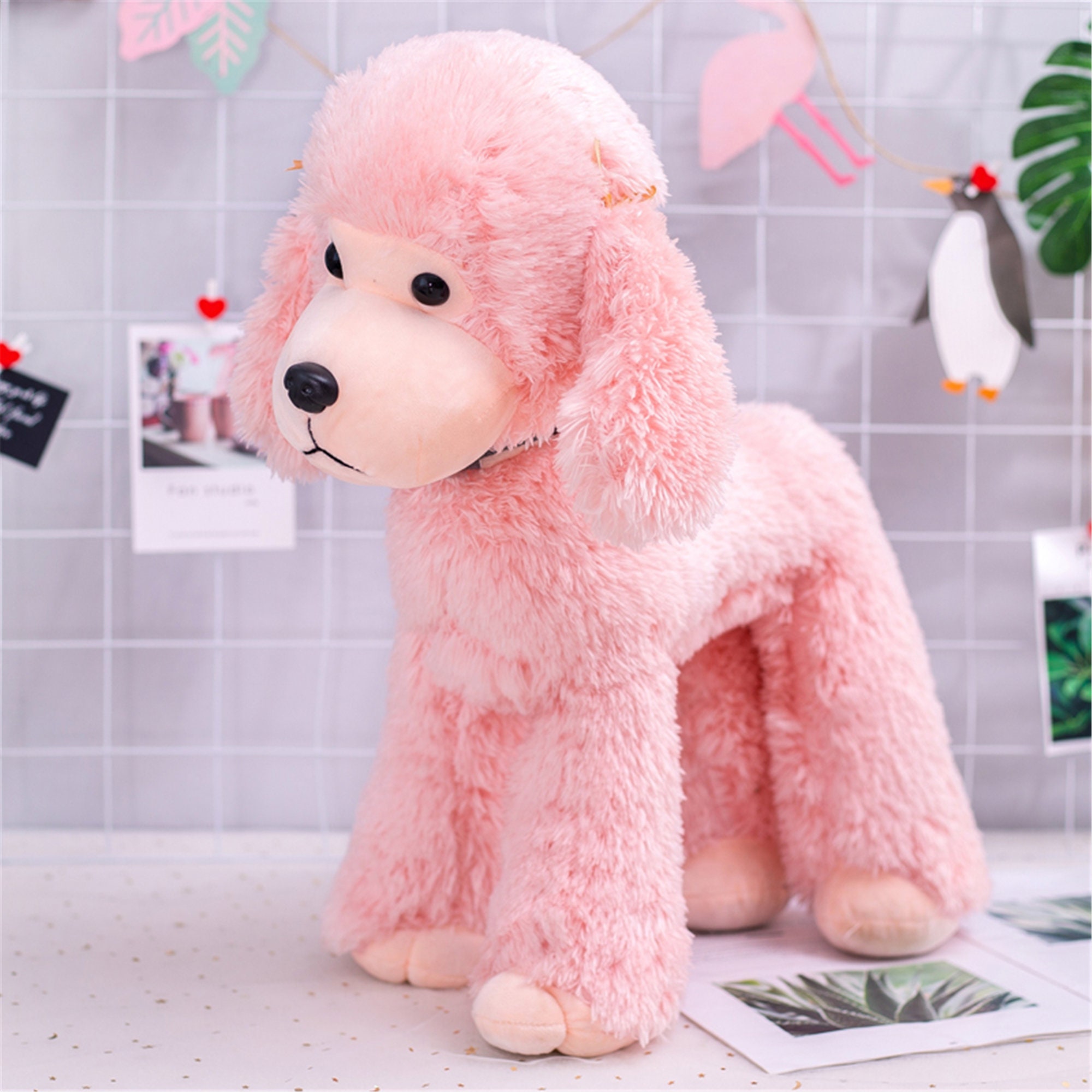 Dog Poodle Plush Toy Dog Plushie Brown Poodle Doll Comfort Etsy