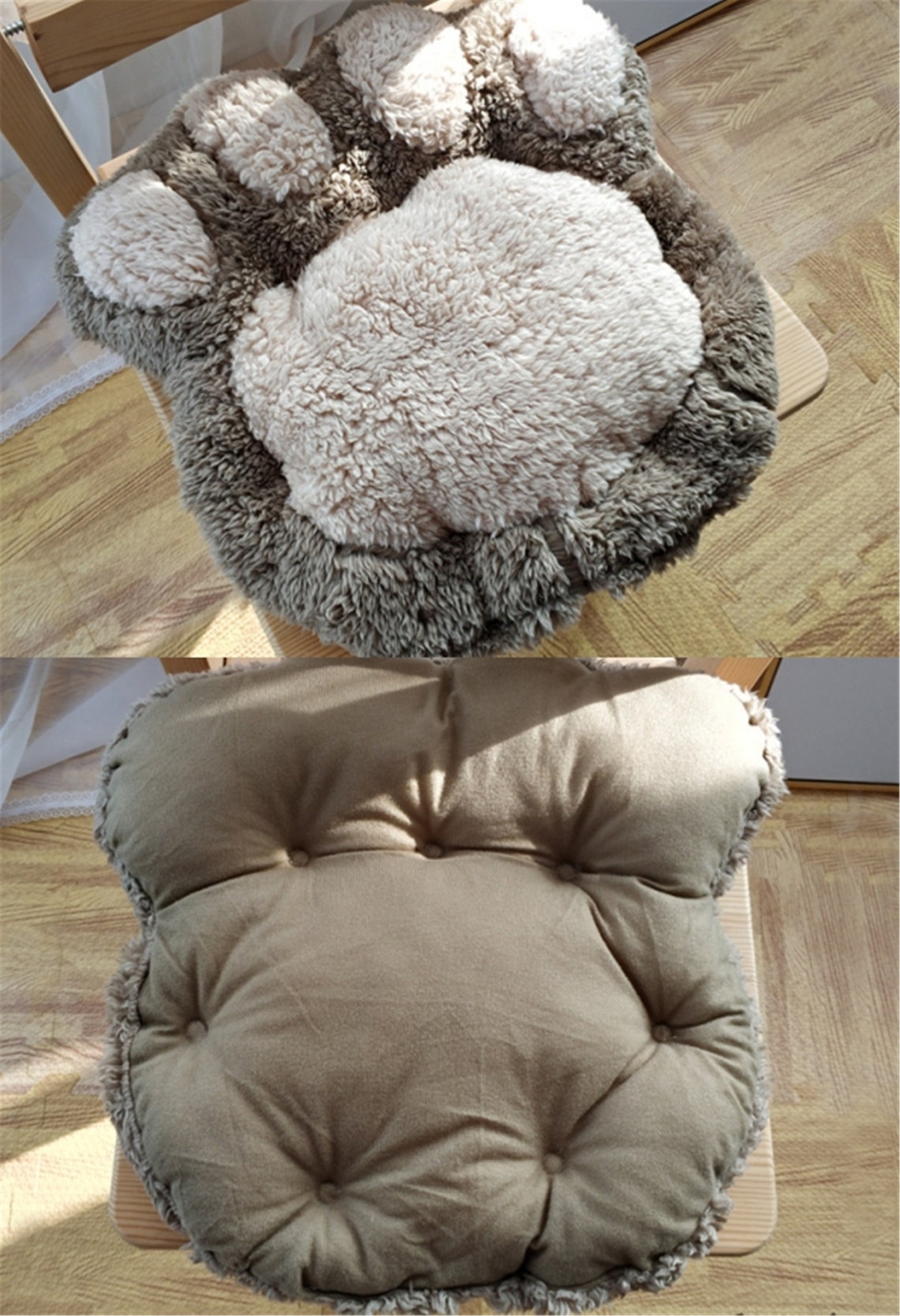 Many colorsLovely Bear Paw Cushion Chair Brown Paw soft Etsy