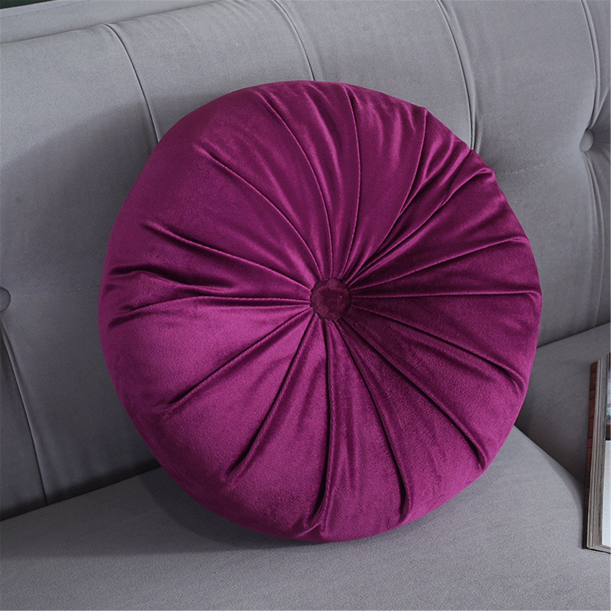 Round sofa decor Dutch Velvet Fabric pillow diameter Etsy