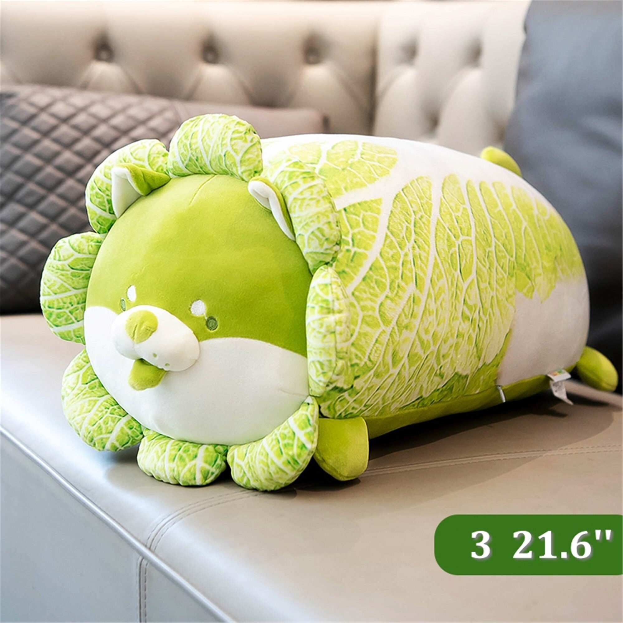 Cabbage dog plush Vegetable plush toy Green dog plush toy Etsy